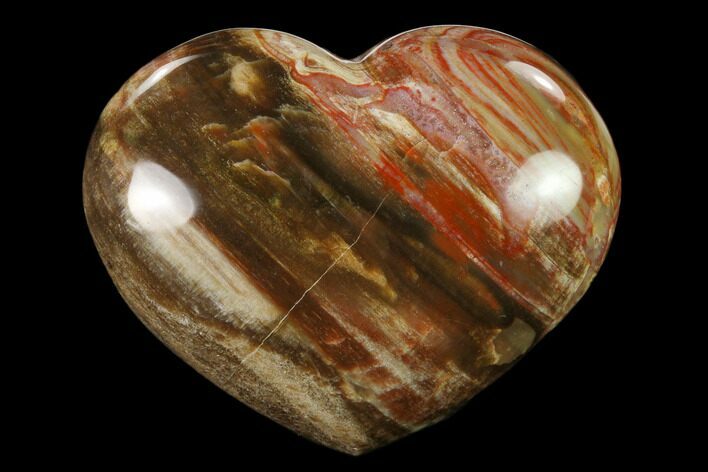 Polished Triassic Petrified Wood Heart - Madagascar #139982